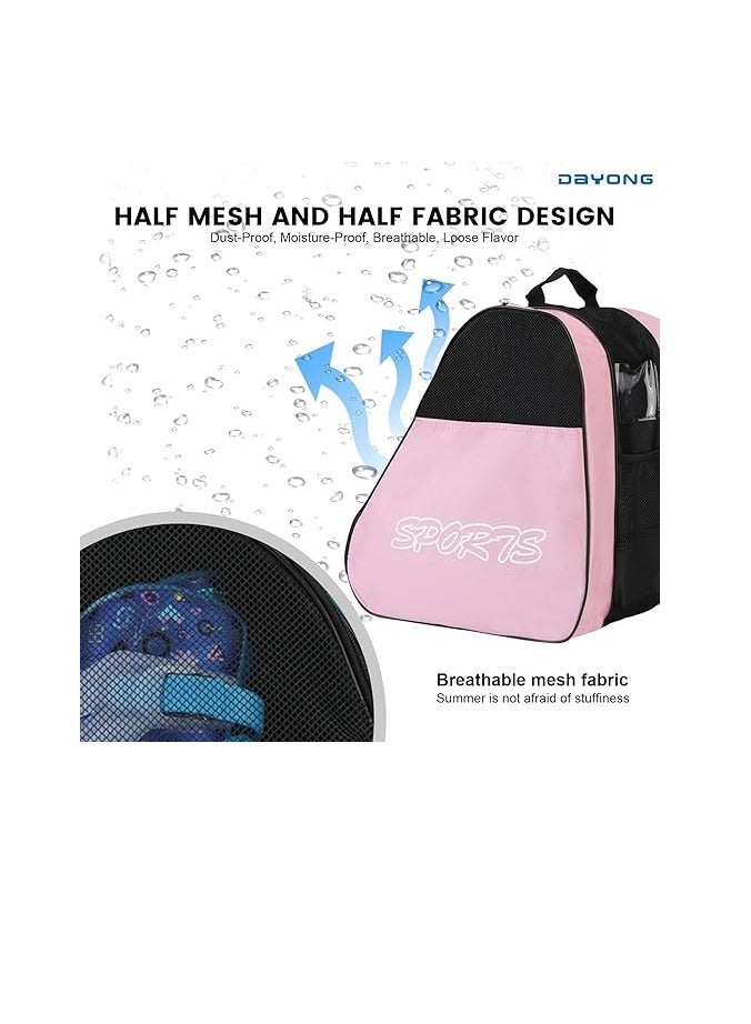 DAYONG حقائب التزلج على العجلات، حقيبة تزلج من قماش أوكسفورد مع حزام كتف قابل للتعديل للأطفال والبالغين، حقيبة تزلج بسعة كبيرة للأحذية، الخوذة وغيرها من ملحقات التزلج. - Image 4