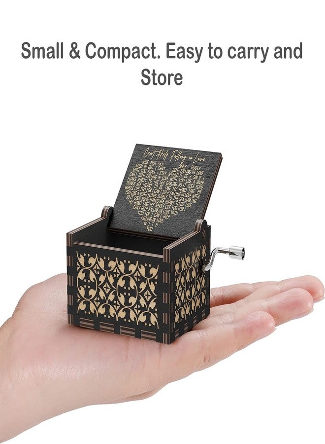 STORE 2508 Store2508 Wooden Vintage Hand Cranked Music Box – Can’t Help Falling in Love - Image 4