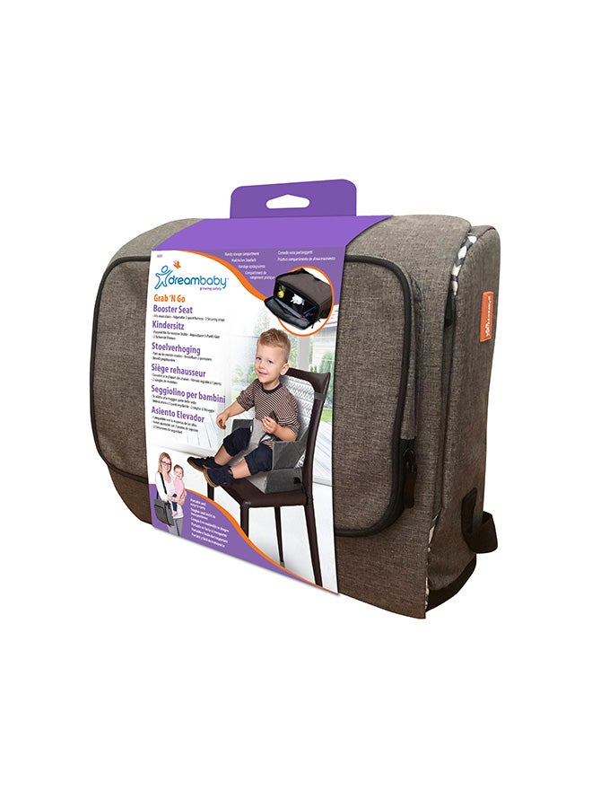 dreambaby On-the-Go Kids Booster Seat, Portable High Chair - Grey - Image 4