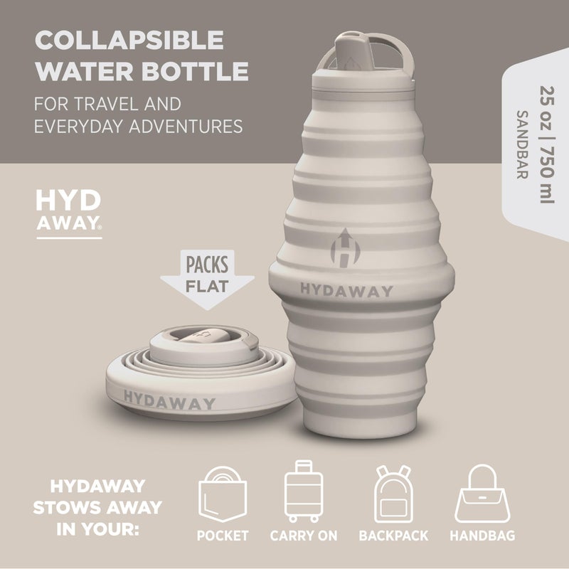 HYDAWAY 25oz Collapsible Water Bottle - BPA-Free, Leakproof, Lightweight, and Space-Saving - Perfect for Hiking, Travel, and All-Day Hydration - Image 2