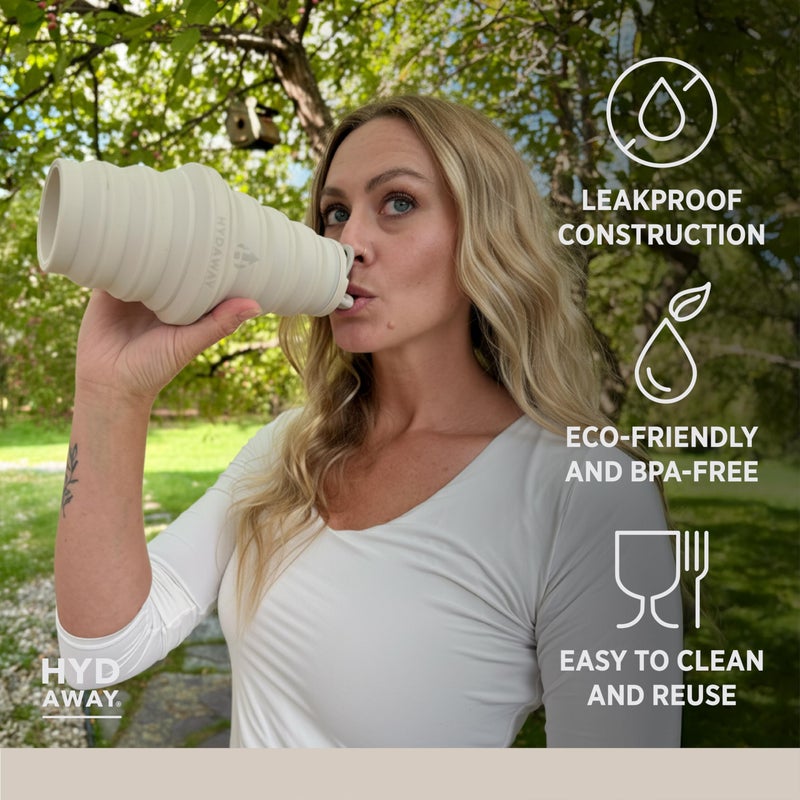 HYDAWAY 25oz Collapsible Water Bottle - BPA-Free, Leakproof, Lightweight, and Space-Saving - Perfect for Hiking, Travel, and All-Day Hydration - Image 3