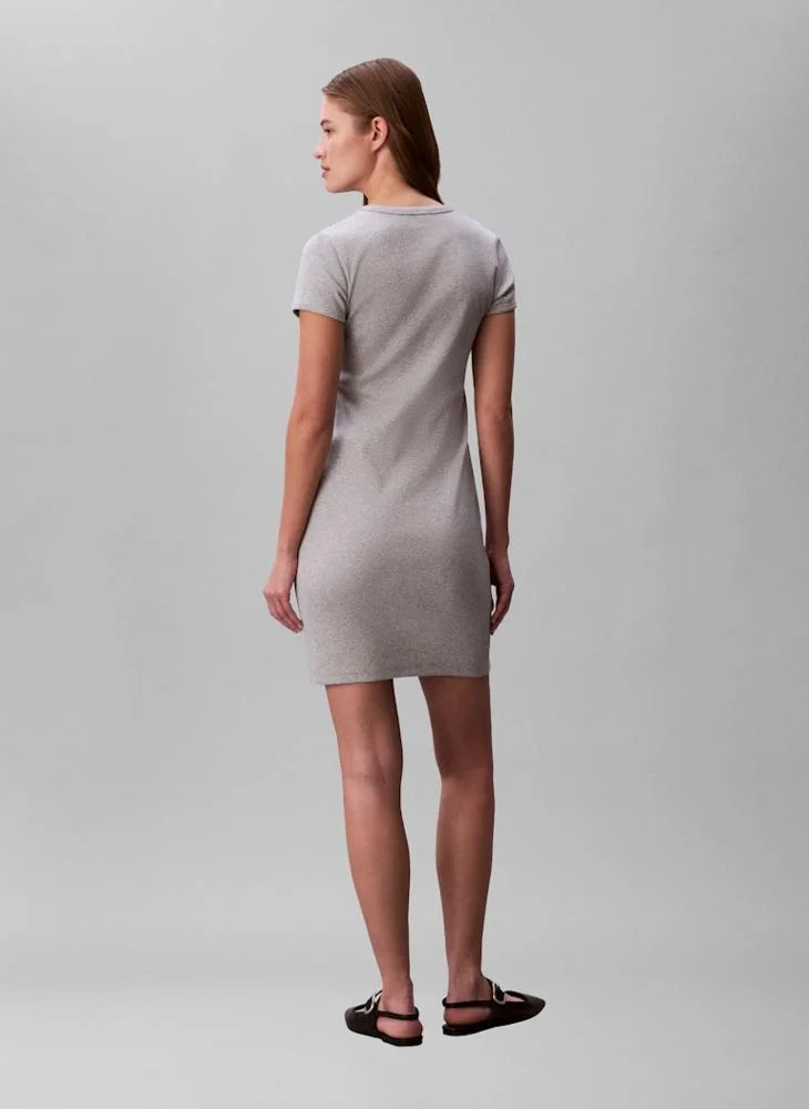 Calvin Klein Jeans  Monologo Baby Rib Mini Dress for Women | Best Price UAE