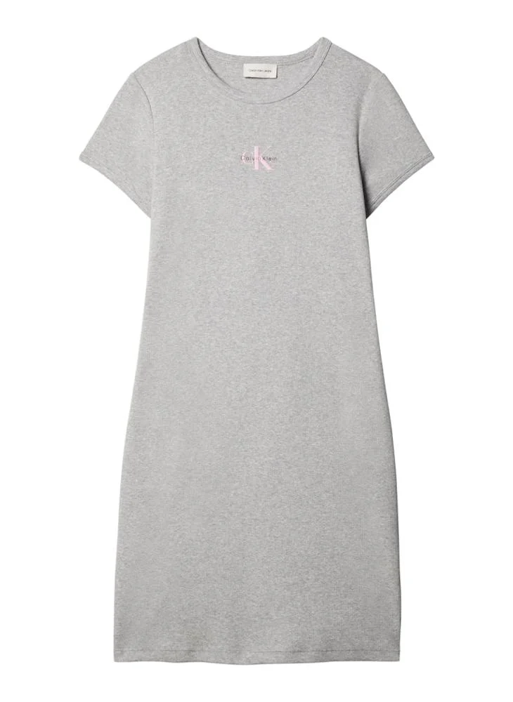 Calvin Klein Jeans  Monologo Baby Rib Mini Dress for Women | Best Price UAE