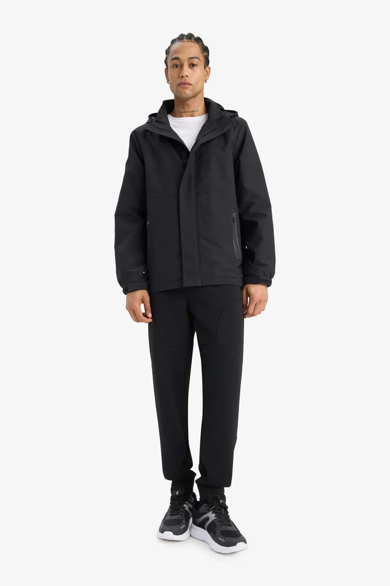 Defacto  DeFactoFit Regular Fit Hooded Waterproof Rain Jacket for Men | Best Price UAE