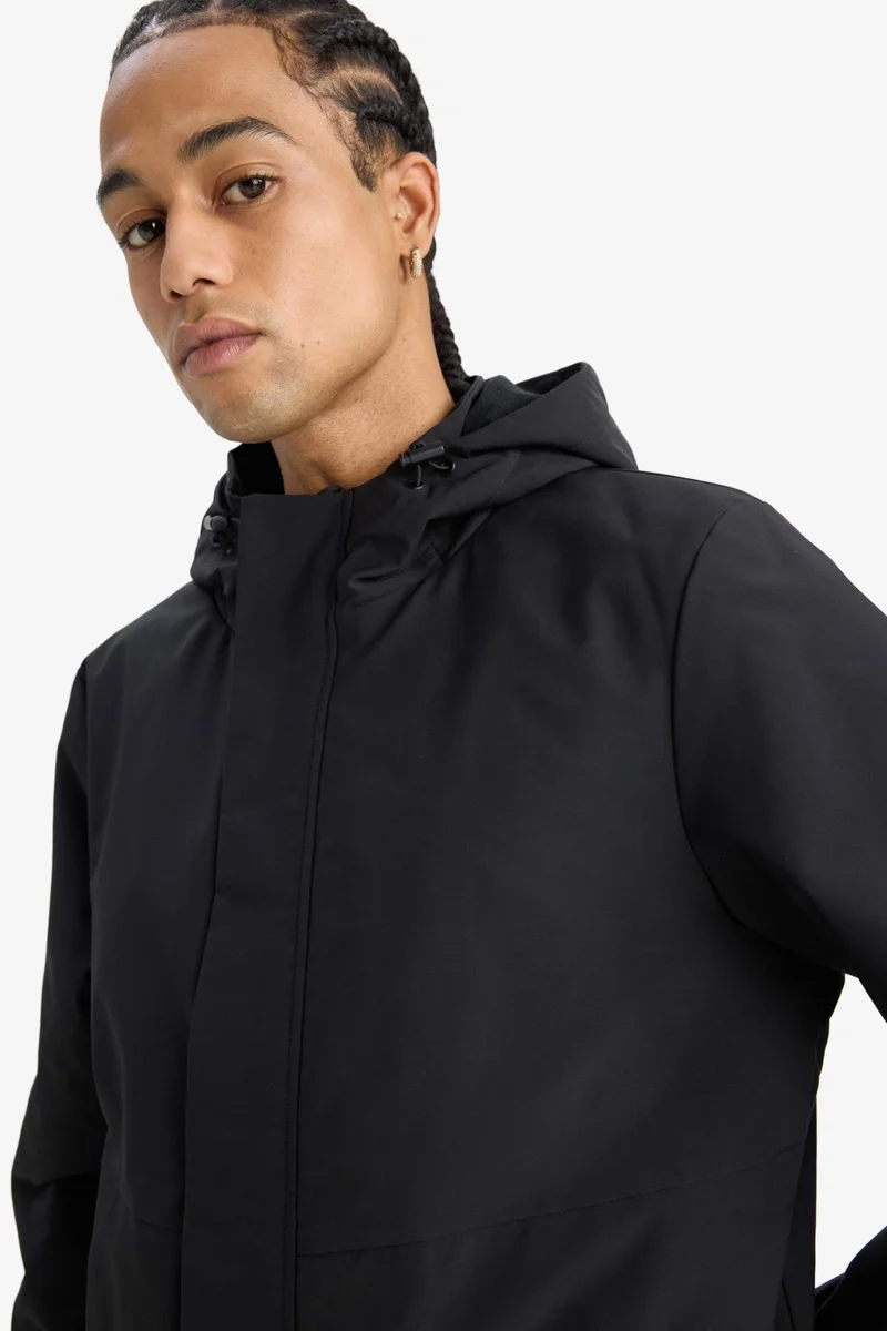 Defacto  DeFactoFit Regular Fit Hooded Waterproof Rain Jacket for Men | Best Price UAE