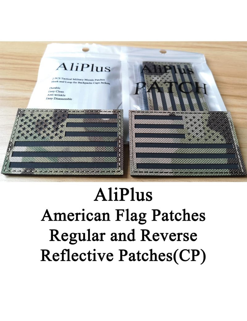 AliPlus 2 PCS AliPlus America Flag Patches IR Infrared Reflective Patches Laser Cut Patch Regular and Reverse(CP) - Image 2