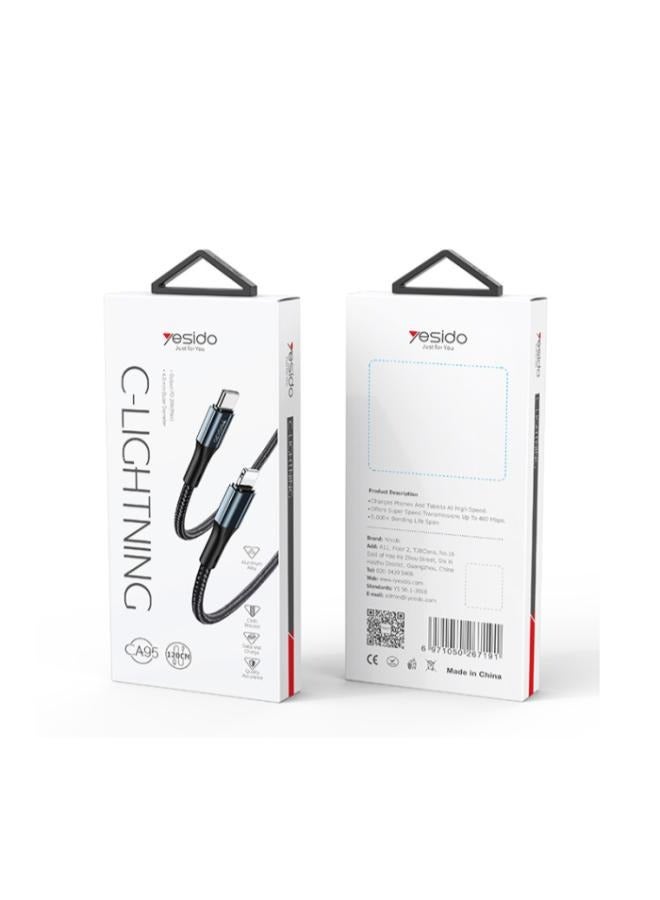 Yesido CA95 1.2m Fast Charging Type-C To Lightning Data Cable Fast Charging 3A For Mobile Phone  - Image 5