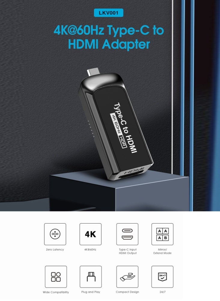 لينكينج محول Type-C إلى HDMI بدقة 4K@60Hz LKV001 - Image 5