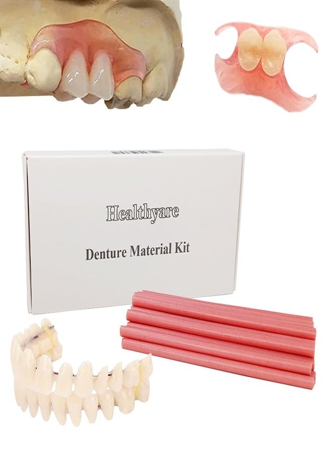 Healthyare مجموعة مواد تركيب الأسنان من هيلثي إير لإصلاح الأسنان المفقودة أو تركيب طقم أسنان كامل بنفسك، أسنان صناعية طبيعية - Image 1