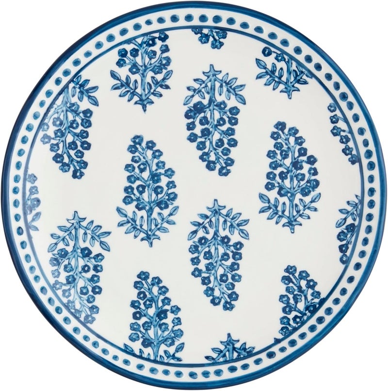 Mud Pie Blooms Print Salad Plate 8 dia - Image 1