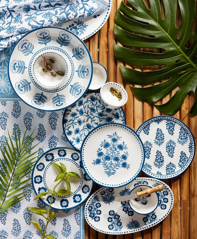 Mud Pie Blooms Print Salad Plate 8 dia - Image 3