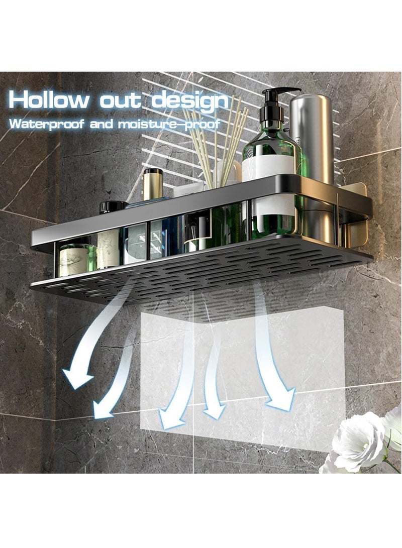 بست ستور 2 رف دش مع ملصقات لاصقه أرفف تنظيم تخزين مثبتة على الحائط للمطبخ و الحمام - Image 5