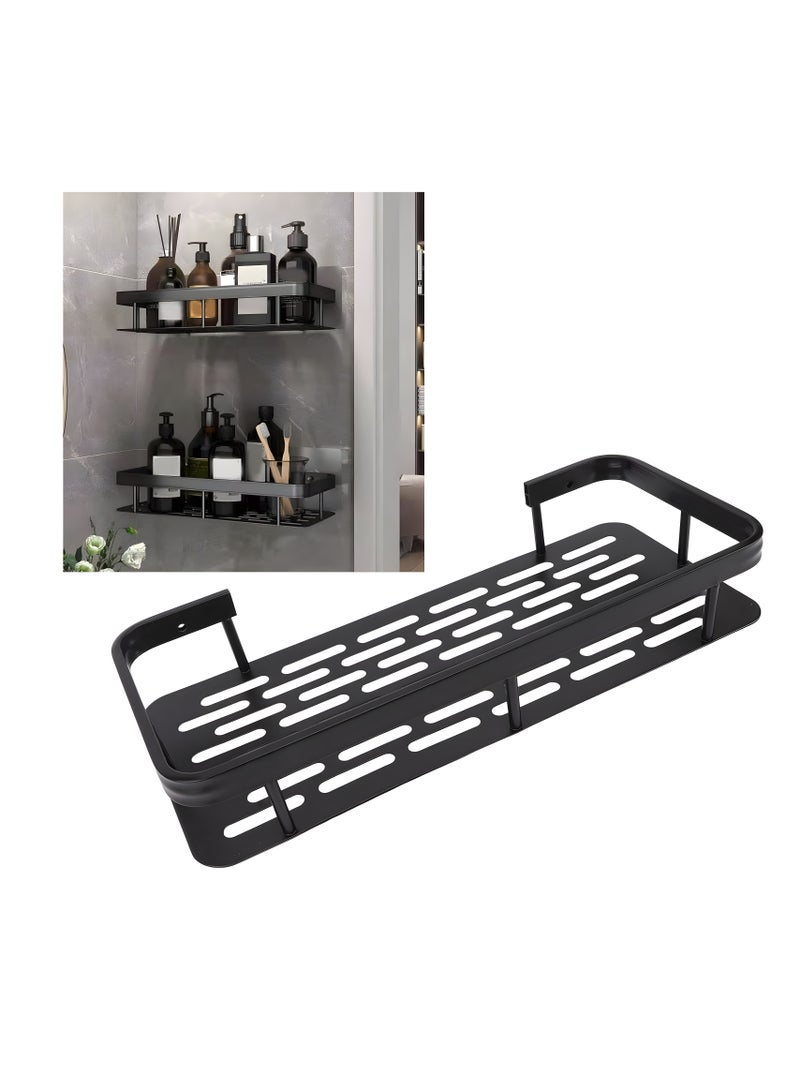 BestStore 2-Pack Shower Caddy Self with Adhesive Sticker and Screws No-Drilling Wall-Mounted Storage Organizer Shelves for Bathroom Kitchen  - Image 2