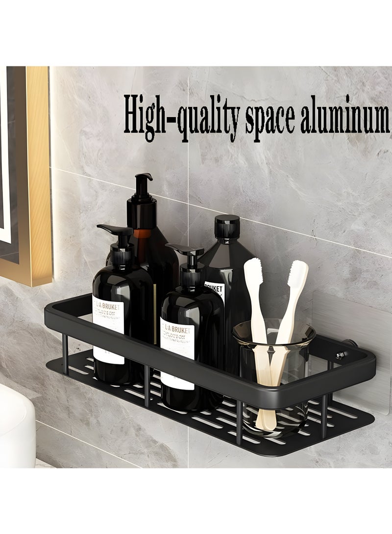 BestStore 2-Pack Shower Caddy Self with Adhesive Sticker and Screws No-Drilling Wall-Mounted Storage Organizer Shelves for Bathroom Kitchen  - Image 3