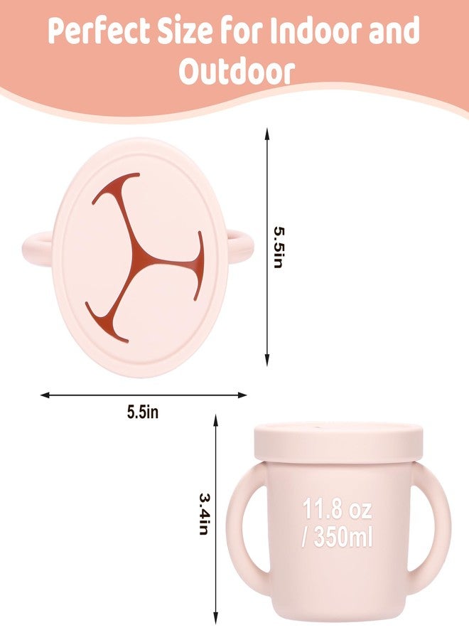 idooss Snack Containers, Silicone Food Grade Silicone Cups, Toddler Snack Container Cups with Handles and Lid for Toddlers (Color 3) - Image 3