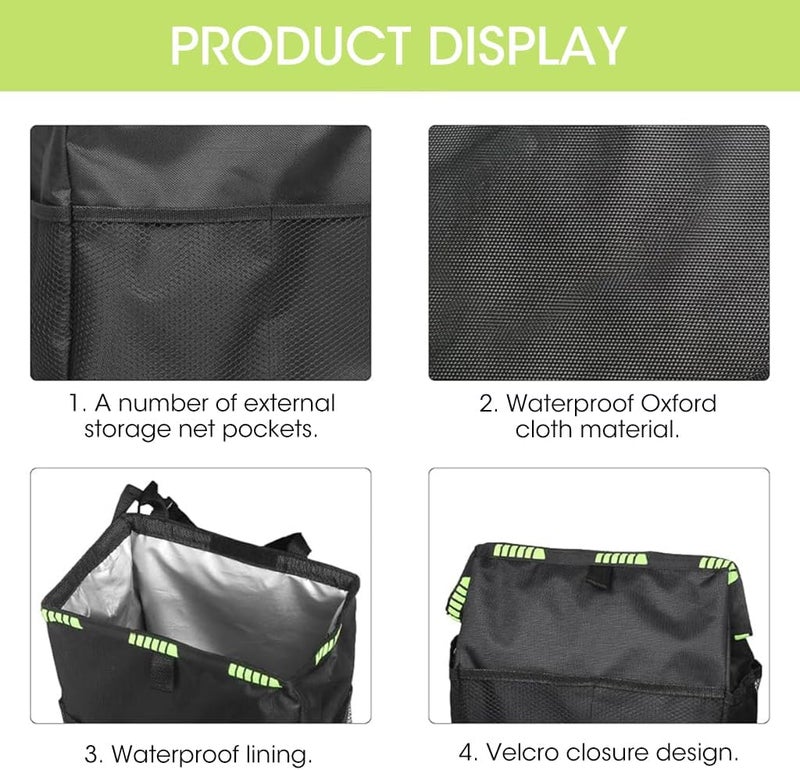 ELEPHANTBOAT Car Organizer Bag with Multi-Storage Pockets Hanging Utility Headrest Car Back Seat Organizer Waterproof Trash Can Durable Car Backseat Organizer Easy-To-Clean Car Accessories Bag - Image 2