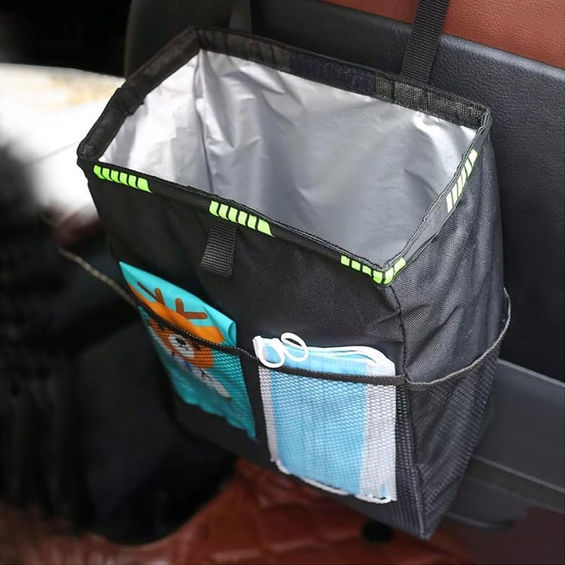 ELEPHANTBOAT Car Organizer Bag with Multi-Storage Pockets Hanging Utility Headrest Car Back Seat Organizer Waterproof Trash Can Durable Car Backseat Organizer Easy-To-Clean Car Accessories Bag - Image 1