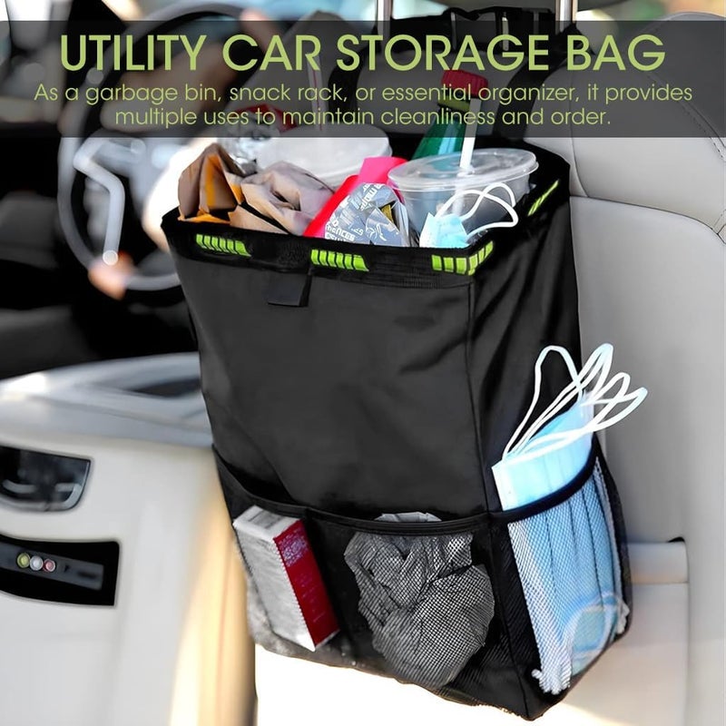 ELEPHANTBOAT Car Organizer Bag with Multi-Storage Pockets Hanging Utility Headrest Car Back Seat Organizer Waterproof Trash Can Durable Car Backseat Organizer Easy-To-Clean Car Accessories Bag - Image 5