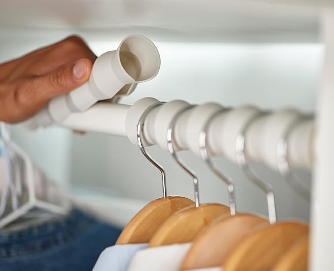 GNOLY GNOLY SpaceSaving Wardrobe Pole Organizers Closet Organizer Rod Dividers for Shirts Skirts and Trousers Wardrobe Hanger and Poles Organizer 1Set of 2Pcs  - Image 5
