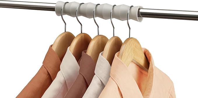 GNOLY GNOLY SpaceSaving Wardrobe Pole Organizers Closet Organizer Rod Dividers for Shirts Skirts and Trousers Wardrobe Hanger and Poles Organizer 1Set of 2Pcs  - Image 1