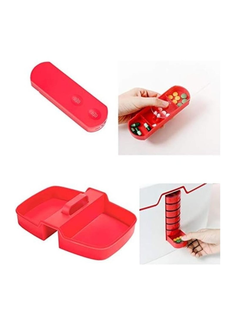 DARIYAH Pill Organizer Weekly 7 Compartments Large Case Portable Compact Waterproof Box to Hold Medicine Vitamin Fish Oils Jewelry and Secrets for Travel/Outdoor/Business Trip  XQ-040 - Image 5