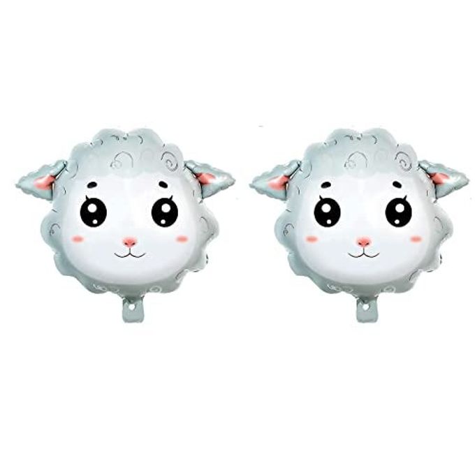 RS 2PCS Sheep Balloon Shape Animal Sheep Aluminum Film Balloon Birthday Party Children's Party Decoration Animal themed Birthday Party Decorations - Image 4