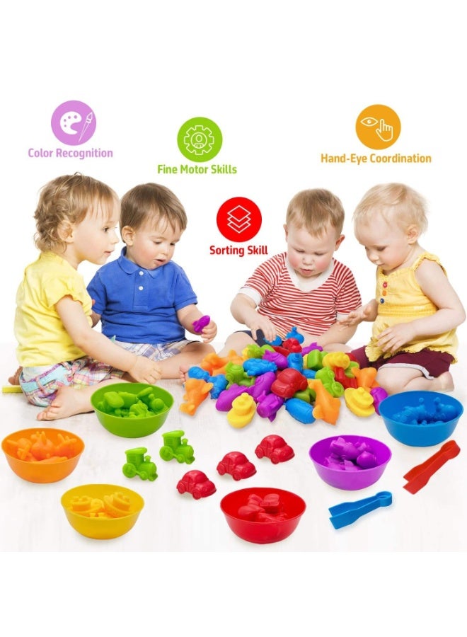 لعبة التطابق والتعرف على وسائل النقل للألعاب العدية مع ألعاب رياضيات الأطباق التصنيفية - مجموعة ألعاب تدريب الحواس، أنشطة تعليمية ما قبل المدرسة - مجموعة ألعاب تعليمية مونتيسوري مصممة لأولاد من عمر 3 سنوات فما فوق، هدية لأولاد وأولاد - لون عشوائي - Image 4