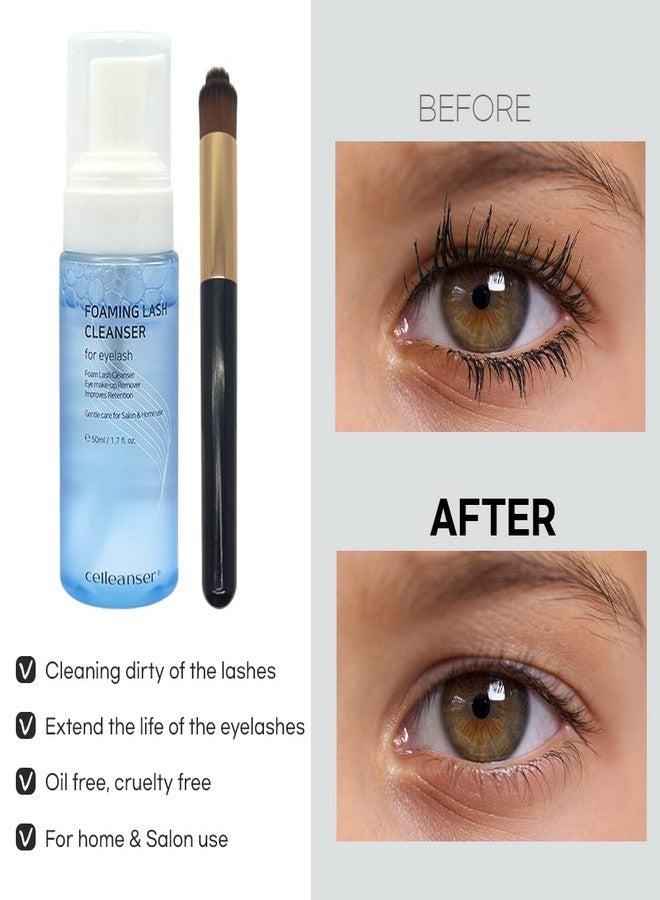 Celleanser Foaming Lash Cleanser/Wash for Extensions & Natural Lashes/Makeup bubble Remover 50ml / 1.7 fl Oz - Image 5