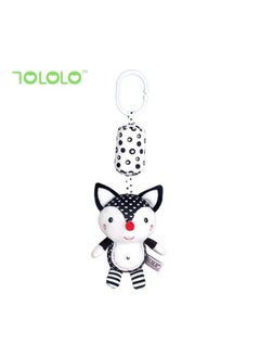 Generic TOLOLO Black And White Bed Hanging Rattle Baby Stroller Pendant Animal Wind Chimes Early Education Baby Toys-Color:T033E Fox  - Image 1