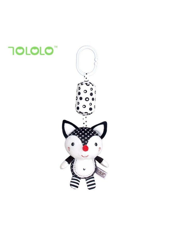 TOLOLO Black And White Bed Hanging Rattle Baby Stroller Pendant Animal Wind Chimes Early Education Baby Toys-Color:T033E Fox  - Image 1