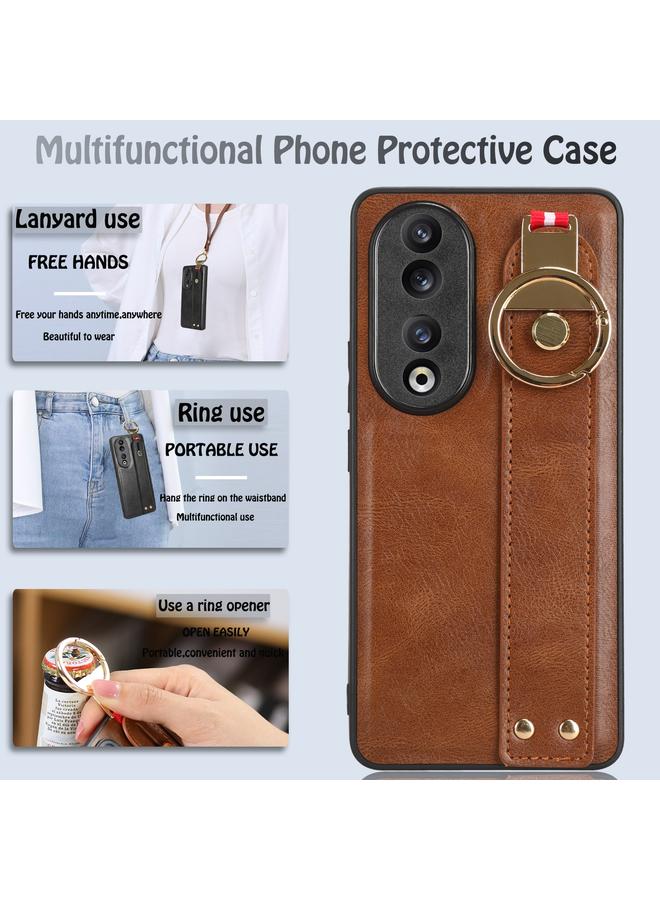 S-TOP Case For Honor 90 Pro Wristband Leather Back Phone Case - Image 5
