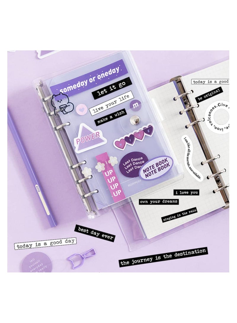 SOLARAE 16 Sheets of Vintage Inspirational Quote Stickers - Black and White Word Stickers for Journaling and Scrapbooking - Perfect for Adding Nice Phrases to Your Creative Projects. - Image 3