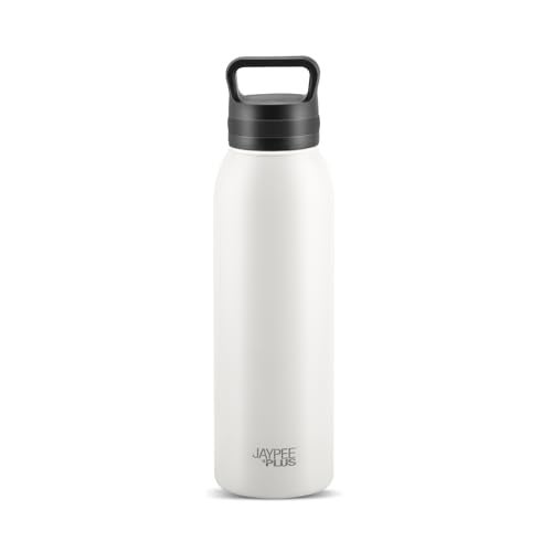 Jaypee Plus Zen Vaccum Insulated Double Wall Thermosteel 620 ml Water Bottle|24 Hours Hot and Cold Bottle Stainless Steel Anti Skid Flask Leakproof Bottle Office, Gym,Trekking, Ivory - Image 1