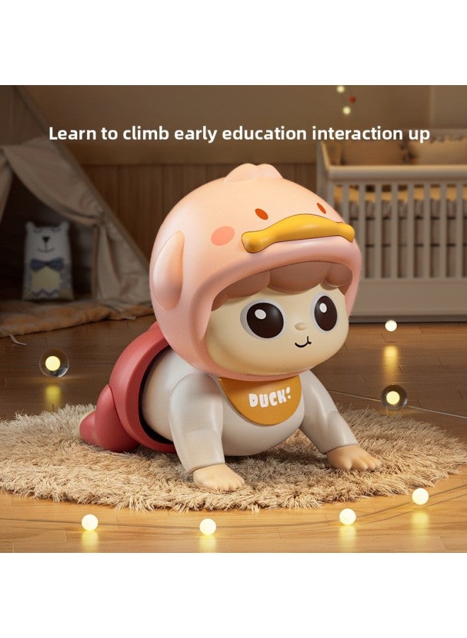 Baby Toys 0-1 Years Old Learning Crawling Guide Head-up Practice Training Puzzle Early Education Electric Baby Climbing Newborn Toys-Color:Pink-baby Climbing Basic Edition/single Loop-e-commerce Box  - Image 3