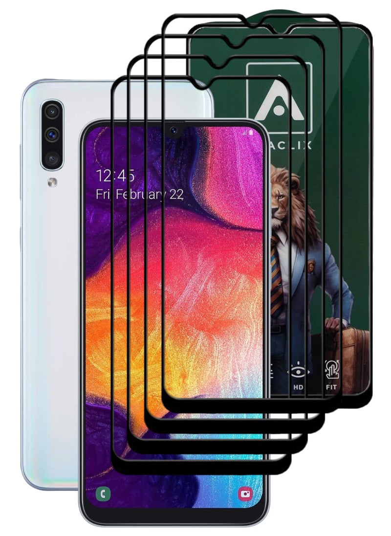 ACLIX 4 Pieces Antistatic ESD Dustproof Premium Quality High Definition Tempered Glass Screen Protector Designed For Samsung Galaxy A50 - Image 1