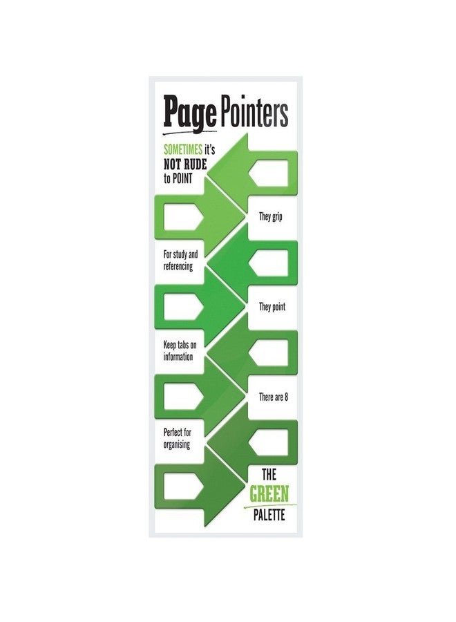 IF Green Bookmark, Pack of 8, Plastic, Arrow-Shaped, 48 x 31 mm - Image 1