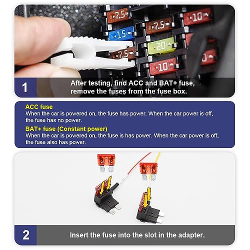 FITCAMX Fuse Box Cable Hardwire Kit, 4 in 1 ATO (Regular), Mini, Micro, Low-Profile Mini, 2Pcs Each - Image 4