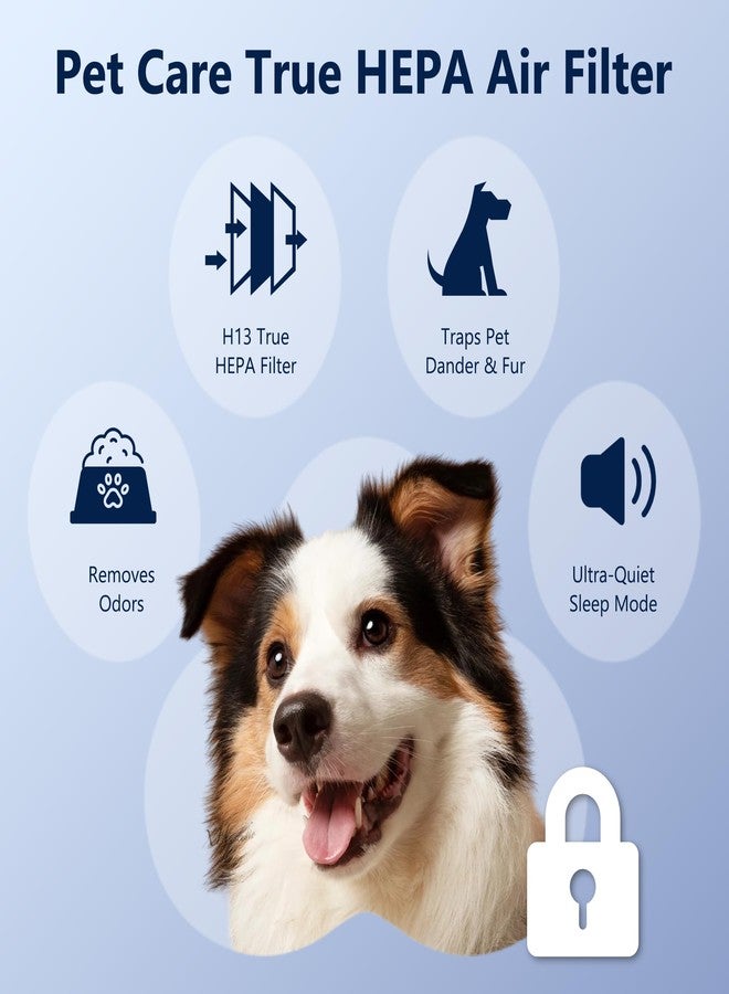 Funmit Core P350 Pet Care Replacement Filter for LEVOIT Core P350 Air Purifier, Funmit 3-in-1 New Fine Non-Woven Fabric Pre, H13 True HEPA, Activated Carbon Filter with ARC Formula, Core P350-RF, 2 Pack - Image 4