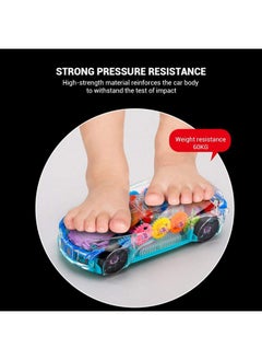 Brand Conquer Brand Conquer 3D Transparent Car with 360 Degree Rotation | Gear Simulation Mechanical Car Toy with Light & Sound for Kids  - Image 4