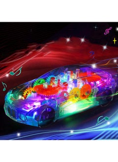 Brand Conquer Brand Conquer 3D Transparent Car with 360 Degree Rotation | Gear Simulation Mechanical Car Toy with Light & Sound for Kids  - Image 2