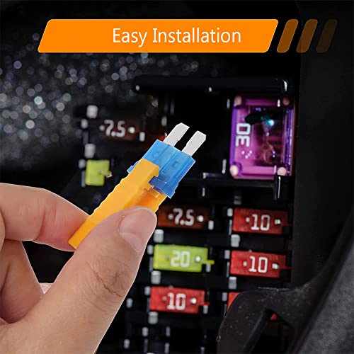DWARFOO 70 Pcs Standard Fuse Assortment Kit 5A 7.5A 10A 15A 20A 25A 30A Mini Colorful Insert Fuses for Car Boat Truck SUV Automotive - Image 5