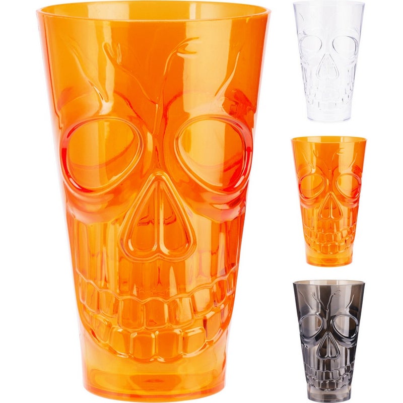 Koopman Drinking Cup Skull Design, Halloween-Themed Plastic Cup, Holiday Party Tableware, Seasonal Festive Decor  – 550ml Assorted 1 Piece - Image 1