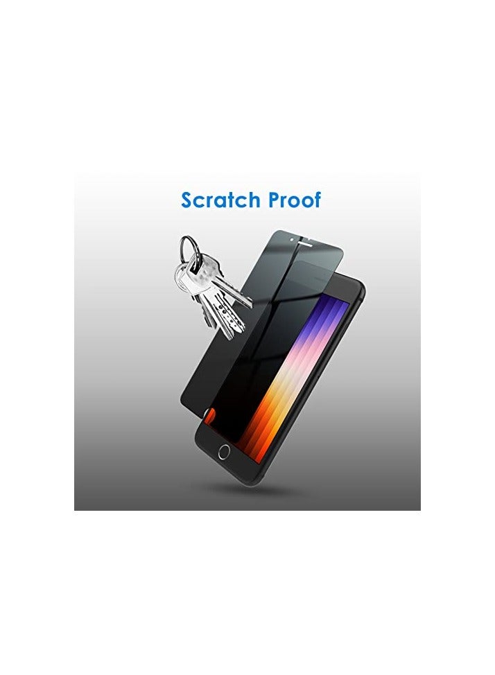 JETech Privacy Screen Protector for iPhone SE 3 (2022 3rd Edition) 4.7-Inch, Anti Spy Tempered Glass Film, Case Friendly, 2-Pack - Image 3