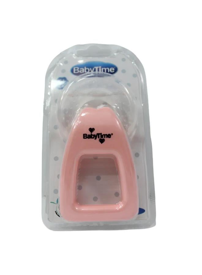 Baby Time Water Teething Ring with Handle - Pink - Image 1