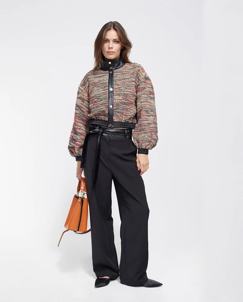 Lola Casademunt Tweed bomber jacket
