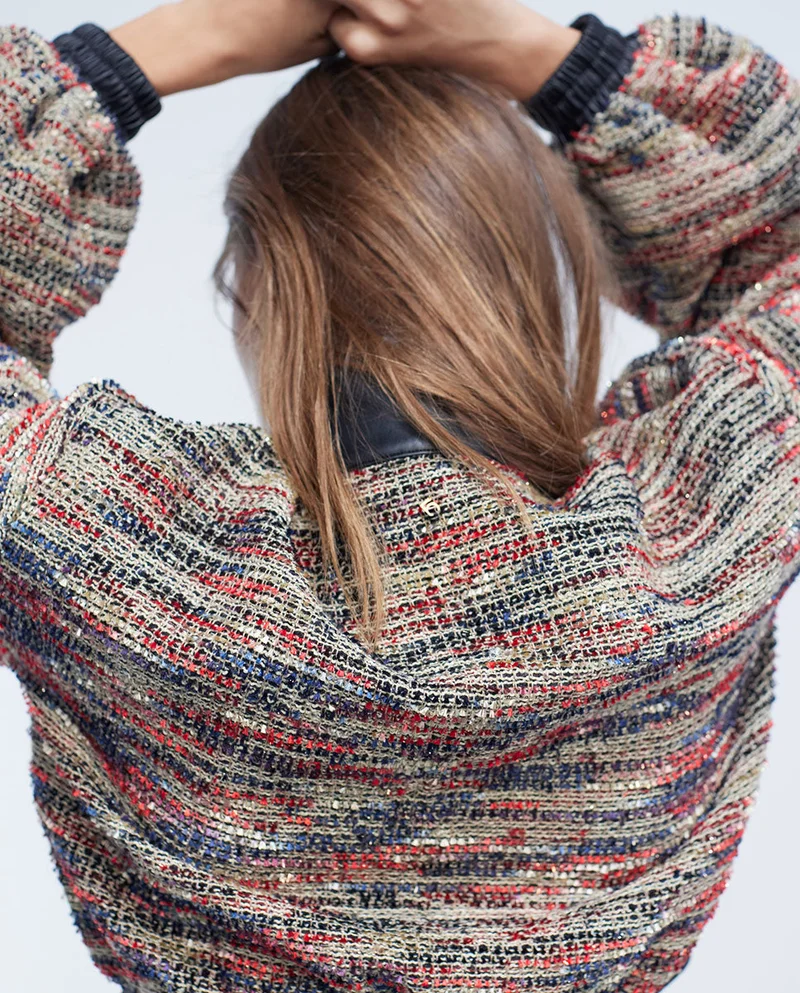 Lola Casademunt Tweed bomber jacket