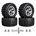 CrazyHobby 28 Preglued Truck Wheels and Tires Chrome Rims for 110 Scale Traxxas Stampede Rustler VXL Hoss 4x4 2WD Redcat Volcano EPX Pro RC Monster Truck Brushless 3S 4SStyle A - Image 2