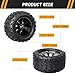 CrazyHobby 28 Preglued Truck Wheels and Tires Chrome Rims for 110 Scale Traxxas Stampede Rustler VXL Hoss 4x4 2WD Redcat Volcano EPX Pro RC Monster Truck Brushless 3S 4SStyle A - Image 4