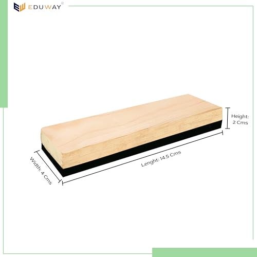 Eduway Premium Non-Magnetic Whiteboard/Chalkboard Wooden Duster Eraser | Perfect Clean for Blackboard & Durable | Ideal for Teacher, Office, School, and Home | Pack of 1 - Image 2