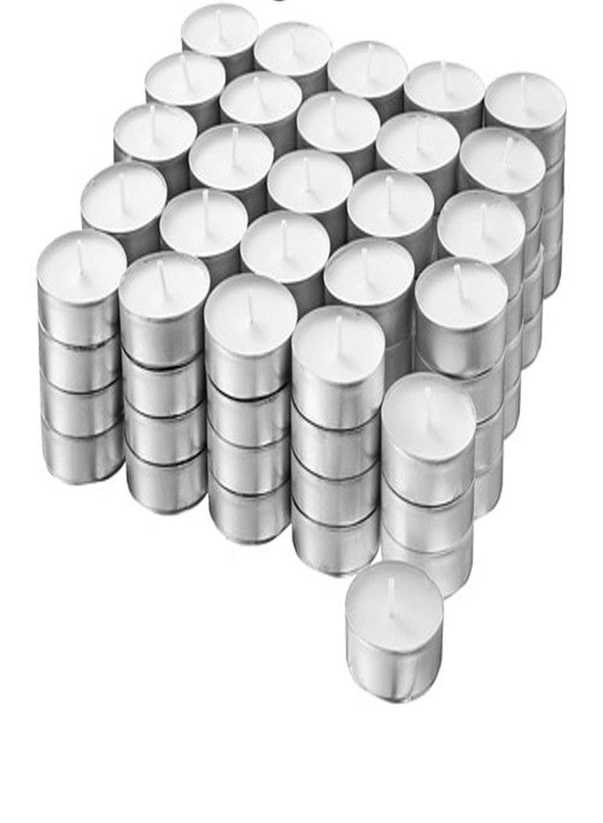 Thirteenkcanddle Wax Long Burning Tealight 5 Hours Burn Time Tea Light Pack of 1, 50 Pcs Unscented White - Image 1